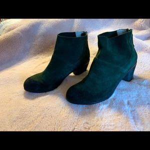 Kelsi Dagger Green Suede Booties